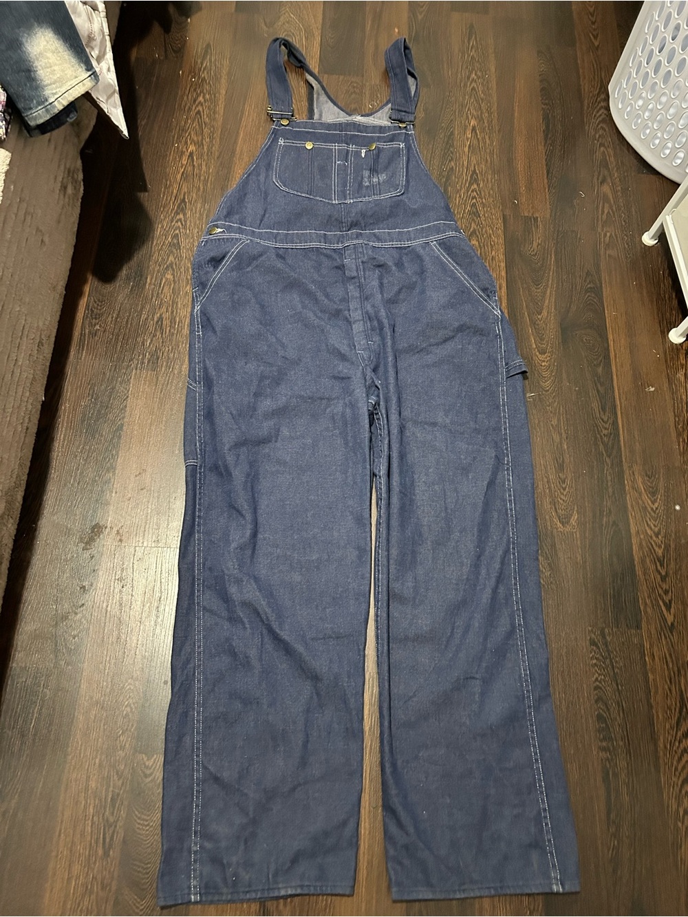Sears Dark Blue Denim Overalls Sweatpants & Joggers